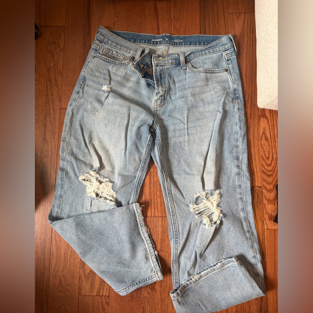 Old Navy Mid-Rise Boyfriend Loose Petite Jeans